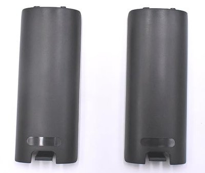 Art&Beauty 2 Pack of Replacement Battery Back Door Cover Shell for Nintendo Wii Remote Controller (White)