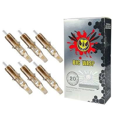 BIGWASP #12 15RM Tattoo Needle Cartridges 15 Curved Magnum 20Pcs 3rd Gen | #12 Standard 0.35mm 15RM. Precision built for large area shading, solid color blending, and heavy black grey wash.
