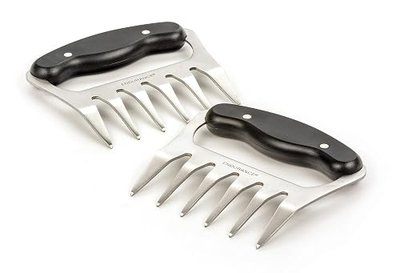 RSVP International Endurance Stainless Steel Meat Shredders, Set of 2 | Shred Meats, Toss Salads, & More | Contoured Handles with Easy Grip | Dishwasher Safe