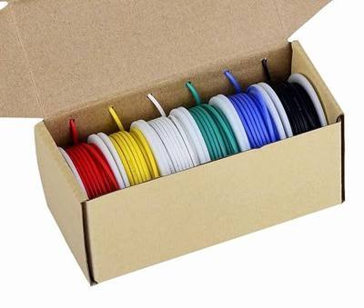 TUOFENG 20awg Wire Flexible Stranded Wire,20 Gauge Wire Tinned Copper Silicone Rubber Insulated (6 Different Colored 23ft / 7m Each) 20awg Silicone Wires