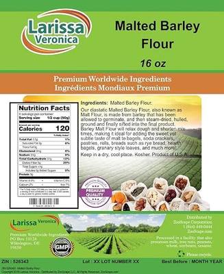 Malted Barley Flour (16 oz, ZIN: 526343) - 2 Pack