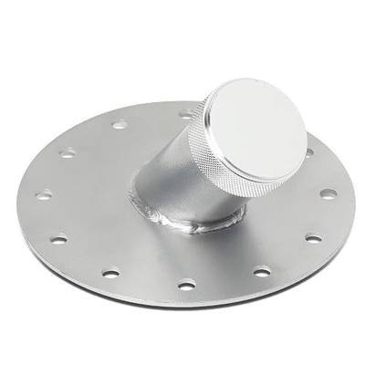 DNA MOTORING 45-Degree Fuel Cell Filler Neck with Steel Base Aluminum Cap,ALU-FT-C-T1-SL