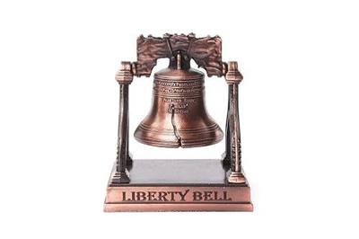 Generic Liberty Bell with Metal Stand, Copper, Classic, Decorative Figurine