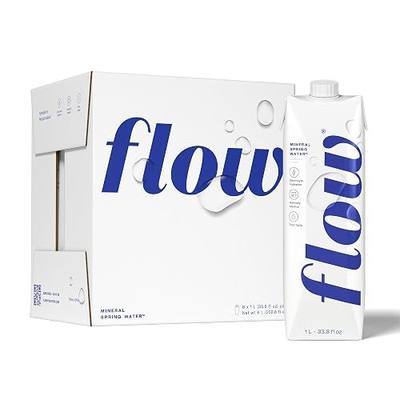 Flow Alkaline Spring Water, 100% Naturally Alkaline,1L (Pack of 6) | Naturally Alkaline Water, pH 8.1, Electrolytes, Minerals, Zero Calories, Eco-friendly pack, Non-GMO, BPA-Free