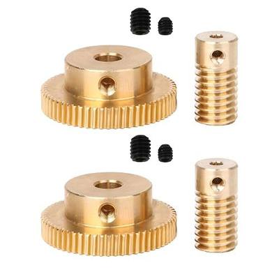 6MM Hole Dia Brass Gear Shaft & 31MM 0uter Dia 60T Brass Gear Wheel 0.5 Modulus Set