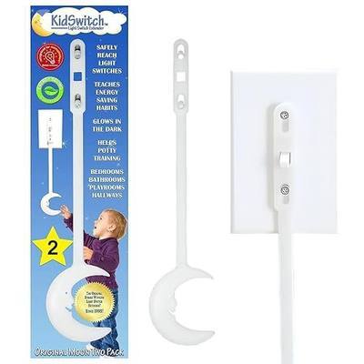 Kidswitch Light Switch Extender for Kids - Award Winning, Easy Grab Handle, Glow-in-The-Dark (Original, 2 Pack)