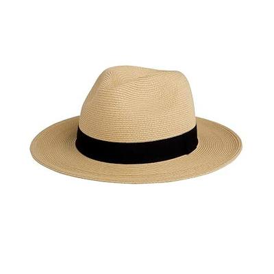 Pineapple&Star Sun Straw Fedora Beach Hat Fine Braid UPF50+ for Unisex