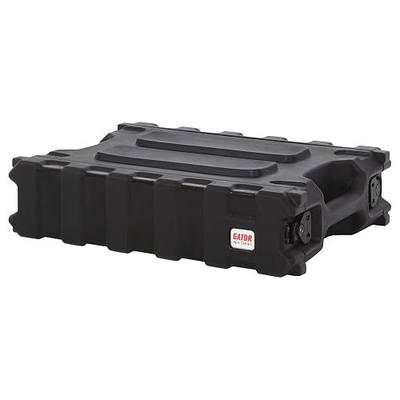 Gator G-PRO-2U-13 Pro Series Shallow Rack Case, 2U Rack Size, 13" Rackable Depth, Heavy-Duty Roto Molded Polyethylene