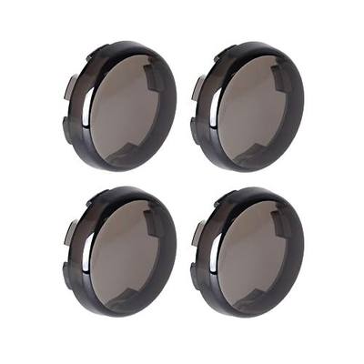NTHREEAUTO Smoke Bullet Turn Signal Light Lens Cover Compatible with Harley Sportster Street Glide Road King Softail, Qty 4
