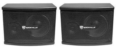 Rockville Pair KPS65 800W 2-Way 6.5" Karaoke Speakers, MDF Enclosure, Wall Brackets, Crisp Vocals, for Karaoke and Home Audio | 400W Peak / 100W RMS Each, 8 Ohm, 92 dB, Spring Loaded Terminals, MDF Enclosure, Metal Grilles, Foam Surrounds, Tuned Port