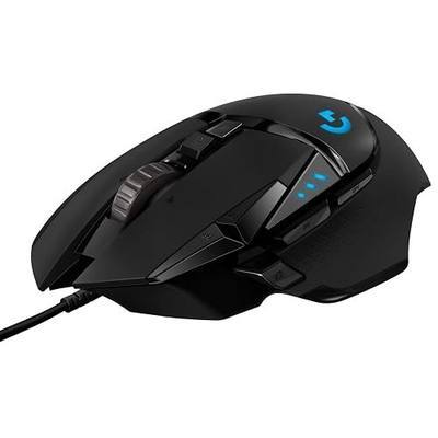 Logitech G502 Hero Wired Gaming Mouse - Black | High performance, 25,600 DPI, RGB, adjustable weights, 11 programmable buttons, on-board memory, PC/Mac