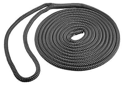 ACY Marine- Double Braided Nylon Dock Line - Boat Rope - Marine and Pontoon Accessories - Braided, Reinforced Boat Ropes and Ties for Docking - Stretch Resistant with 12” Spliced Loop for Mooring