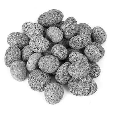 Skyflame 1-2 Inch Natural Tumbled Stones Round Lava Rock Pebbles | 10 Pounds, Indoor Outdoor Gas Fire Pit, Fireplace Decoration, Garden Landscaping, Cultivation of Potted Plants
