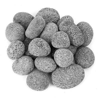 Skyflame 10 Pounds Natural Tumbled Stones Round Lava Rock Pebbles | 2-3 Inch, for Indoor Outdoor Gas Fire Pit, Fireplaces, Garden Landscaping Decoration, Cultivation of Potted Plants
