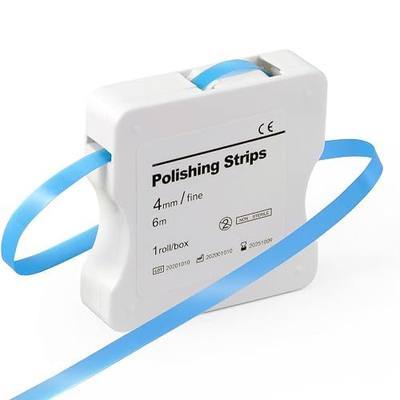 Dental Polishing Strips, Teeth Abrasive & Finishing Strips 4mm x 6M, Inter-Dental Oral Care Cleaning Tool - Sanding Grinding Whitening Teeth (Blue) - 12 Months Warranty