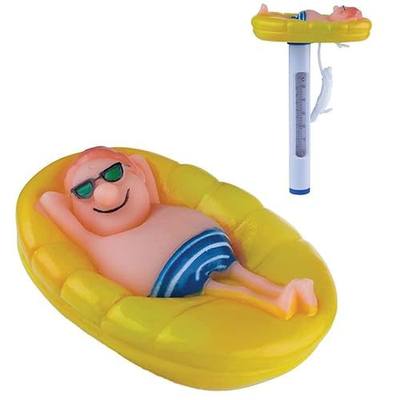 Milliard Floating Pool Thermometer, Floatin' Guy Large Size String Outdoor/Indoor Swimming Pools, Hot Tub, Spa, and Pond