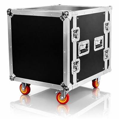 Seismic Audio SATAC12U 12U ATA Rack Case with Casters – Heavy Duty 19 Inch Road Rack for Amplifiers, Mixers, Wireless Systems