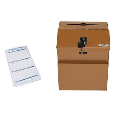 Adir Steel Suggestion Box with Lock- Donation Box - Collection Box - Charity Box - Key Drop Box (Copper)