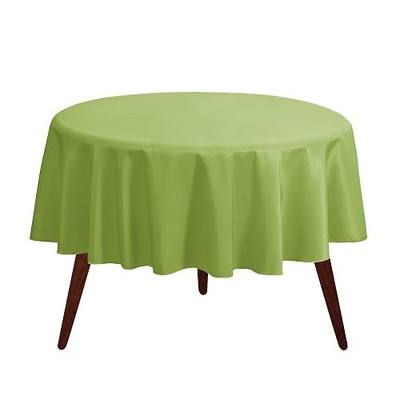 Gee Di Moda Round Tablecloth - 70 Inch Apple Green Round Table Cloth for 24 to 48 Inch Round Tables - Heavy Duty Washable Fabric - for Buffet Table, Holiday Party, Dinner, Wedding & Baby Shower