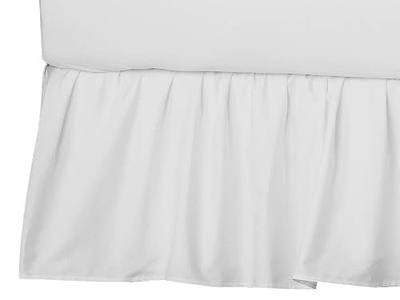 American Baby Company Mini Crib Skirt (24" x 38"), Ultra Soft Microfiber Ruffled Mini Crib Bed Skirt, White, for Boys & Girls
