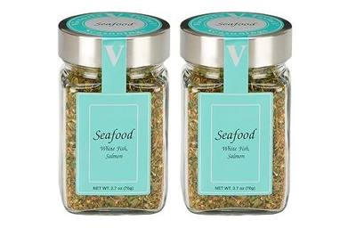 Seafood Seasoning- Two 2.7 oz. Jars -Blend of chives, thyme, oregano and lemon.