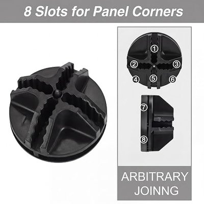 32 Pieces Cube Connectors Plastic Storage Wire Cube Organizer ABS Connectors for Modular Closet Storage Organizer and Wire Shelf (Black)