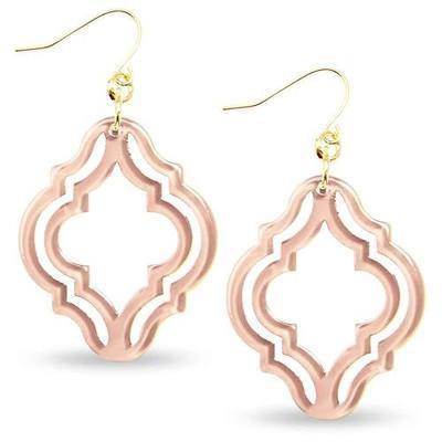 ZENZII Colorful Acrylic Resin Earrings Imperial Lattice Drop Dangle Sratement Earrings for women