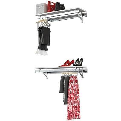 Double Shelf-Hang Closet System 36” White RCMBX.36.W