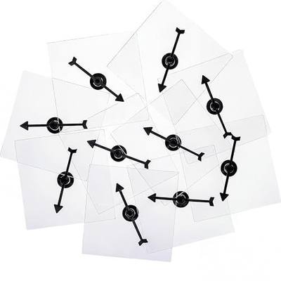 Gejoy 10 Pack Transparent Spinners Bulk for Classroom Clear Spinners Dry Erase Math Game with Rotating Arrow (Black)