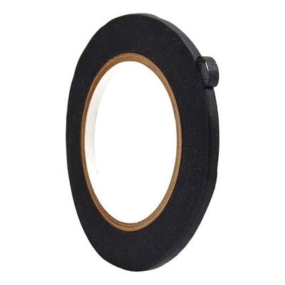 WOD Colored Masking Tape, Black, 1/4 inch x 60 yds. Colorful Teacher Painters Tape for Fun DIY Art & Crafts, Lab Labeling, Writable & Classroom Decorations