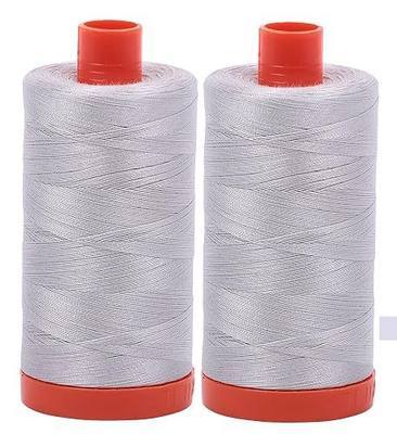 Aurifil Mako 50wt Thread 2 Large Spools (Aluminum (2615))