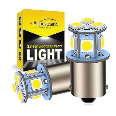 Ruiandsion 2pcs 1156 7506 BA15S LED Bulb 6V Super Bright 5050 8SMD Chipset LED Replacement Bulb for Reverse light Turn signal light Tail light,Non-polarity(White)