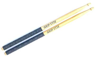15" Long Maple with Black NON-SLIP GRIP Drumsticks - Ideal for Cardio Fitness, Aerobic & Workout Exercises