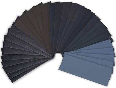 120 to 3000 Grit Sandpaper Assortment, Dry/Wet, 9 x 3.6 Inch, 42 Pieces,Sand Paper for Automotive Sanding, Wood Furniture Finishing, Wood Turing Finishing