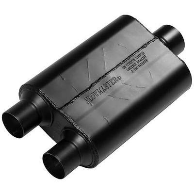 Flowmaster 40 Series Original Chambered Muffler – 2.50” Center In / 3” Offset Out – Aggressive Sound – 16-Gauge Aluminized Steel – For Muscle Cars, Street Rods, Trucks, SUVs & Strip Builds (425403)