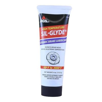 AGS Company Automotive Solutions Cerami-Glyde Silicone Brake Lubricant, Tube, 4 oz, High Temperature Resilence, Safe for All Brake Assembly Parts, Advanced Formula for Noise Reduction