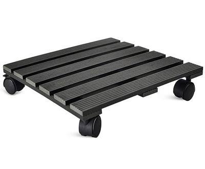 CERBIOR Plant Caddy Heavy Duty Plant Pot with 5 Rolling Wheels Indoor/Outdoor Holds up to 14 Inches and 150 Lbs Strong and Sturdy Design (14 Inch Square, Charcoal)