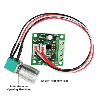 1.8V-15V 2A DC Motor Speed Controller PWM Variable Speed Regulator Governor Switch 1803BKW with Speed Control Knob
