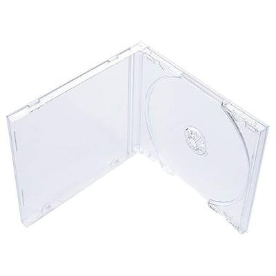 Maxtek 10.4 mm Standard Single Clear CD Jewel Case with Assembled Clear Tray, 50 Pack