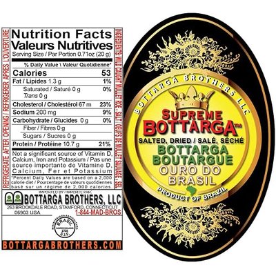“Ouro do Brasil” Bottarga di Muggine - Approxim. 5.6oz