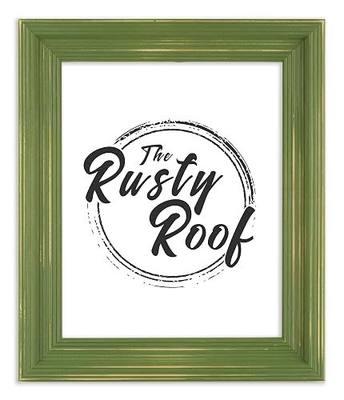 The Rusty Roof-Distressed Cimarron Leafy Green-Solid Wood Picture Frame-3x5