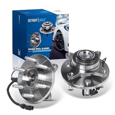 Detroit Axle - 4WD Front Wheel Bearing Hubs for 2009 2010 Ford F-150 6-Lug | 2 Wheel Bearing and Hubs Assembly Set Replacement Pair Hubs
