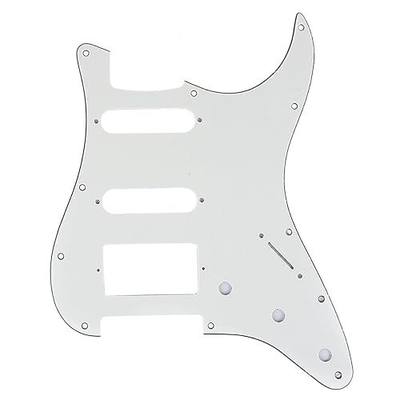 Musiclily Pro 11-Hole Modern Style Strat HSS Pickguard Scratch Plate for American Stratocaster Guitar, 3Ply Parchment