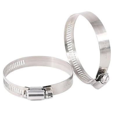Keadic 25Pcs Adjustable Fuel Line Clips Worm Gear Hose Clamp Assortment Kit for Various Pipes Automotive Mechanical Use - 304 Stainless Steel (46-70mm)