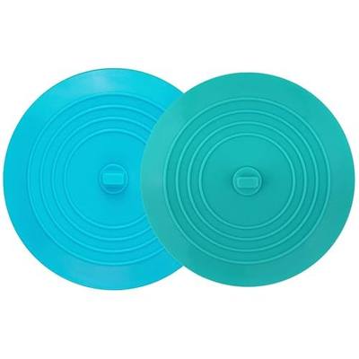 tifanso 2PCS 6" Silicone Bathtub Drain Stopper & Hair Catcher for Bathroom | Strong Suction Leak-Proof Seal, Prevents Hair Clogs, Easy to Clean, Fits Kitchen & Laundry Drains, Durable Universal Fit