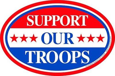 Prismatix Patriotic Magnet - American Flag with Bright Colors - Long Lasting Magnets for Cars - Refrigerator and Car Decals - Magnetic Fridge Decal - Made in USA (6" x 4", Support Our Troops) | Made In USA Magnet With Bright Colors For Cars Or Fridges Featuring Support Our Troops Flag Design, 1 Pack