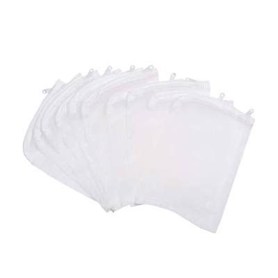 FUNLAVIE Aquarium Filter Media Bag - 10 Pcs Durable Nylon Fine Mesh with Zipper for Koi Pond, Canister, Fish Tank Filter, Pellet Carbon, Bio Balls, Ceramic Rings (6 x 8 Inch)