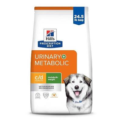 HILL'S PRESCRIPTION DIET c/d Multicare + Metabolic Weight Dry Dog Food | #1 Veterinarian Recommended, Chicken Recipe, 24.5 lb. Bag