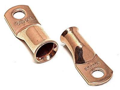 10 pcs WNI 1/0 Gauge x 5/16 Pure Copper Battery Welding Cable Lug Connector Ring Terminals
