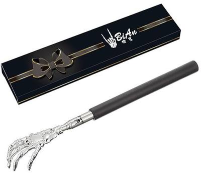 BiAnYC 1-Pack Skeleton Hand Back Scratcher Portable Extendable Telescopic Ghost Hand Back Scratchers,to Scratch Back,Best Gift for Women/Men/Friends/Colleagues/Elders (Black)